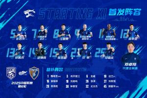 武汉三镇队首发及替补球员名单出炉，让我们一起准备战斗！